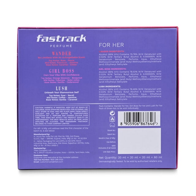 Fastrack Gift Pack 20 ml x 3 for Her