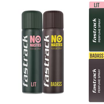 Fastrack No Nasties Perfume Spray - Lit & Badass (Pack of 2)