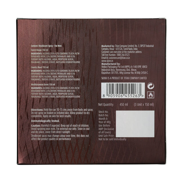 Skinn Escapade Deo Pack of 3 for Men