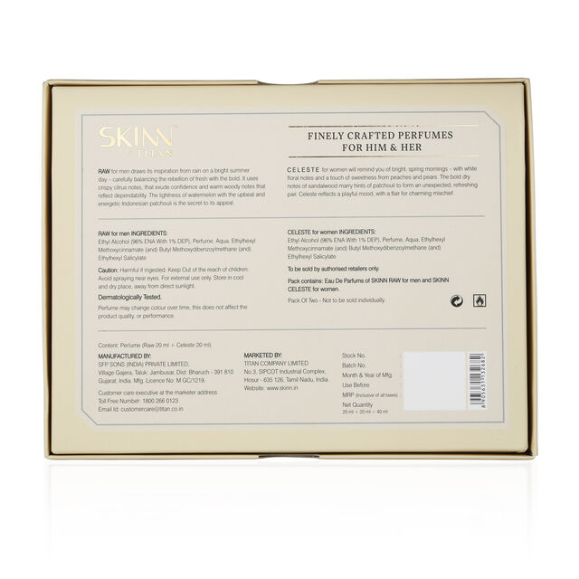 SKINN Raw and Celeste gift pack Eau De Parfum