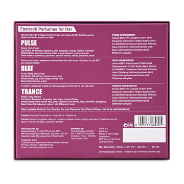 Fastrack Travel Pack for Her (20 ml X 3)