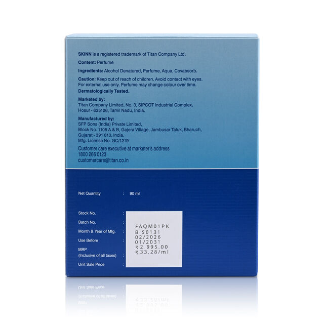 Skinn by Titan Amalfi Bleu 90ML Perfume for Men